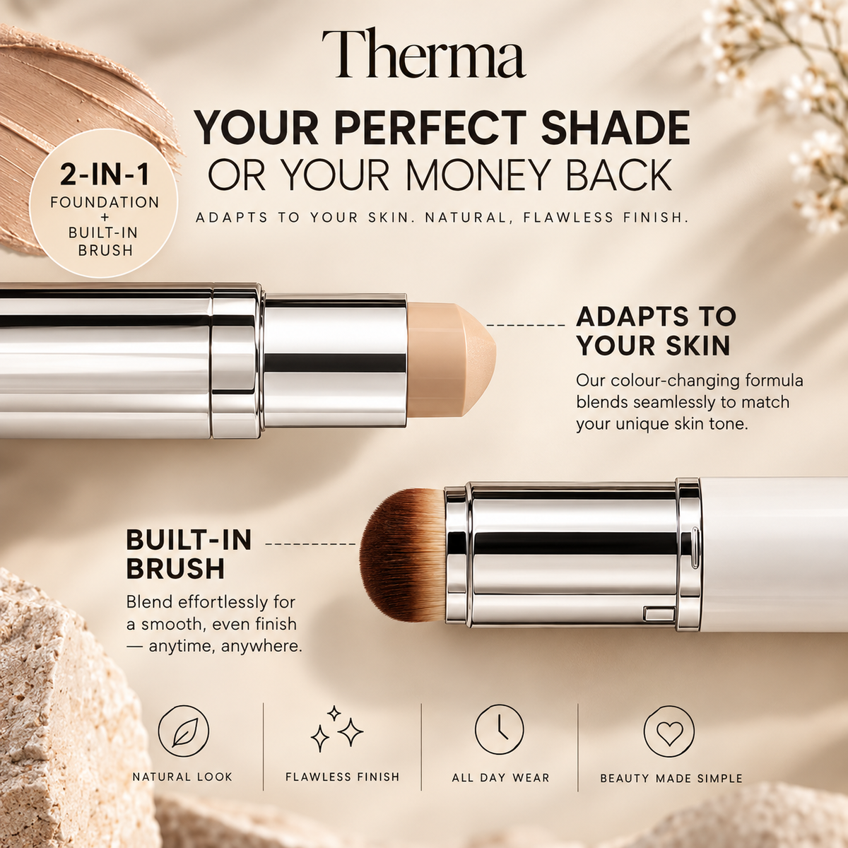 2-in-1 Foundation Brush